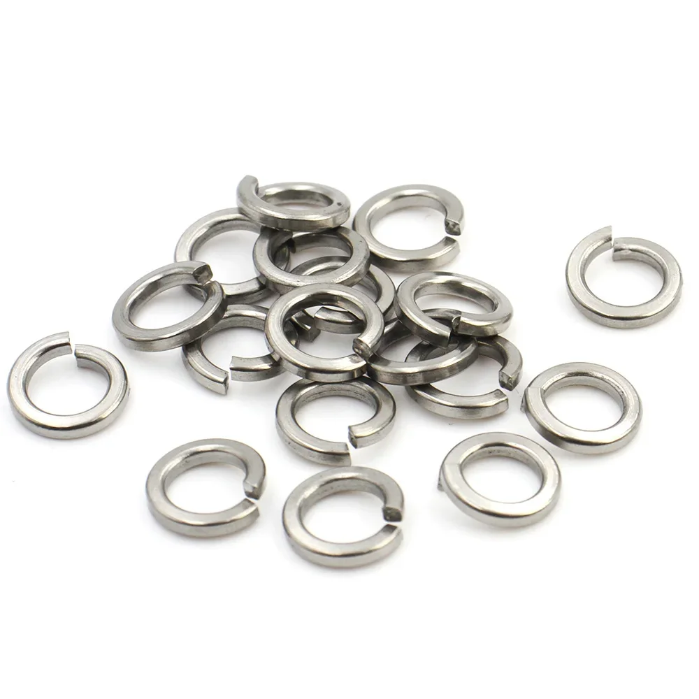 304 Stainless Steel Split Lock Washers Spring Lock Washer M1.6 M2 M2.5 M3 M4 M5 M6 M8 M10 M12 M16 M20 M22 M24 M27 M30 2-100pcs