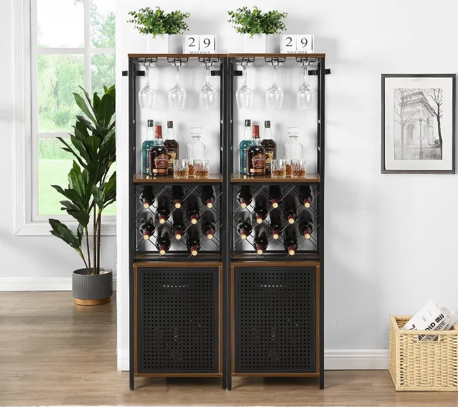 Wine rack Household floor-to-ceiling wine cabinet   rack Living room advanced Wine display rack Reinforced structure advanced