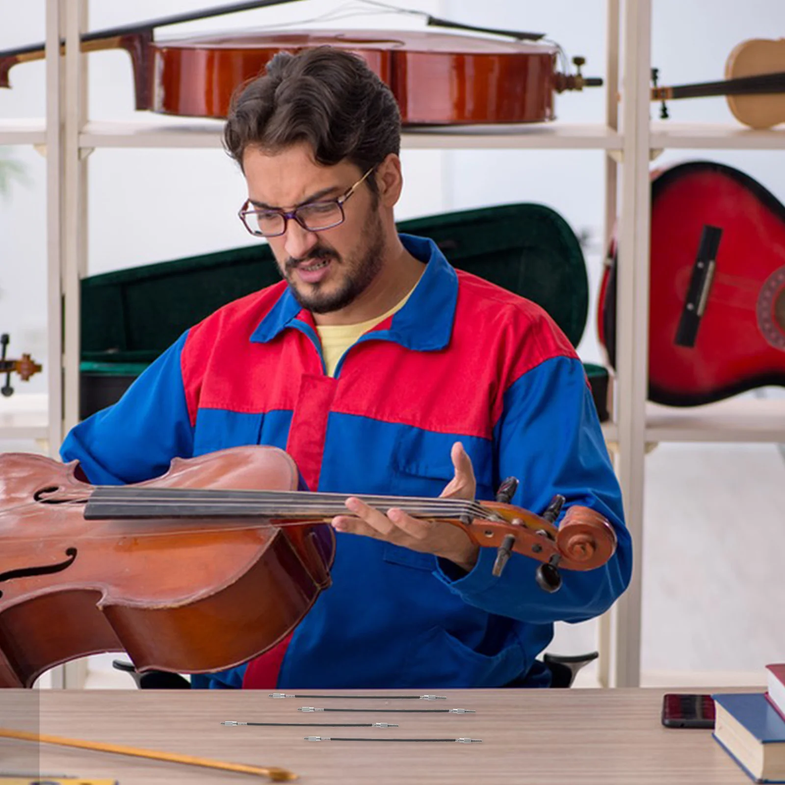 

10Pcs Vibrant Metal Violin Tailgut Cord Universal Size Fit Easily High Quality Craftsmanship Safe Convenient Violin Parts