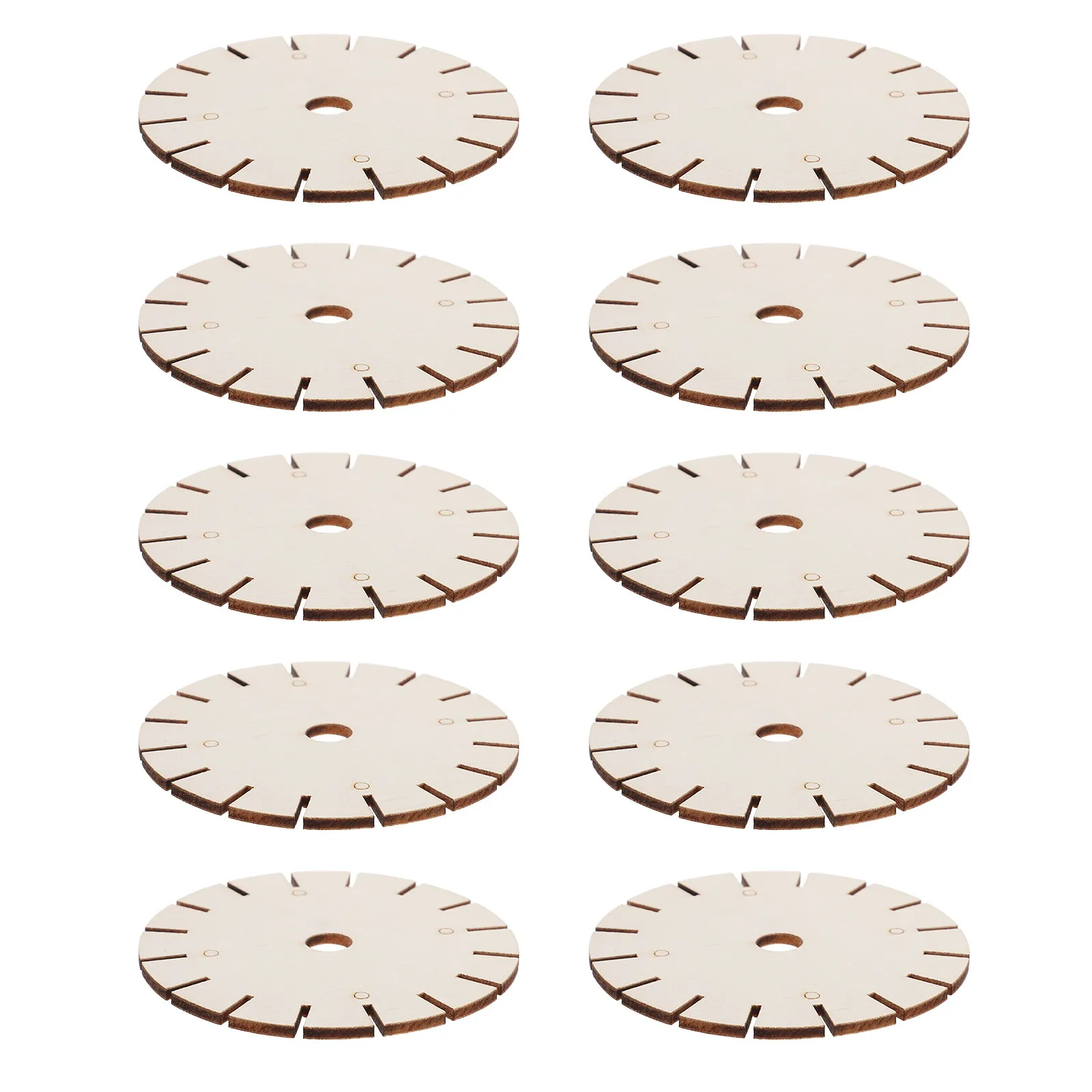 10Pcs Bracelet Braiding Boards Wooden 3 Inch Round Beading Board 16 Slots Hand Rope Weaving Plate for DIY Friendship Bracelet
