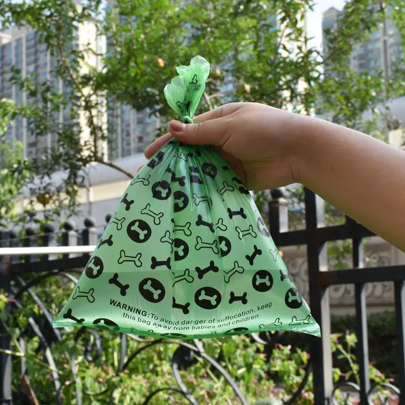 10~60 Rolls Green Orange Dog Poop Bag Waste Bag Dispenser for Dog Waste Carrier Outdoor Home Clean Refill Garbage Waste Bags