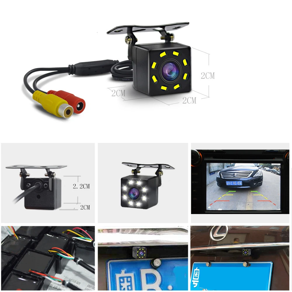 Reverse Backup Camera LCD Monitor, 4.3/5 Inch Screen, Night Vision Wide View Angle, Easy DIY Install for Car Vehicle