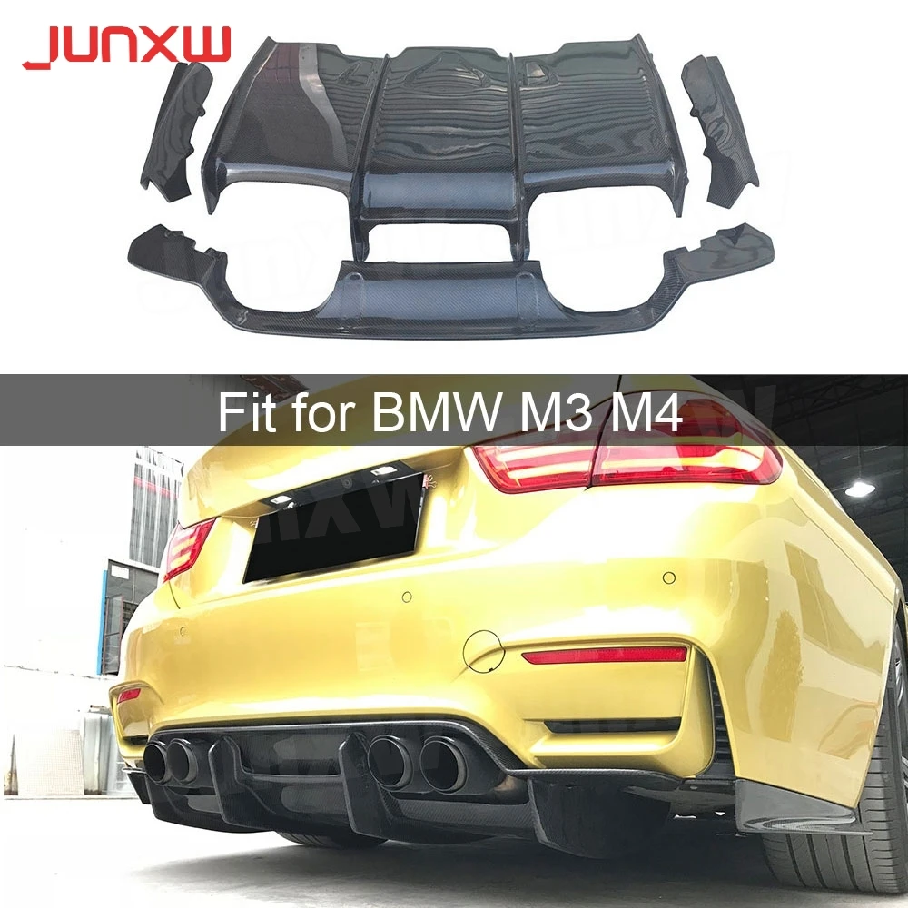 Becquet de diffuseur de lèvre de pare-chocs arrière en Fiber de carbone, pour BMW F80 M3 F82 F83 M4 2014 – 18 Standard et Convertible
