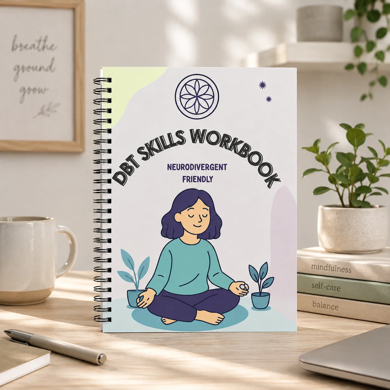 Spiral Bound Dialectical Behavior Therapy Skills Workbook Neurodivergent Friendly Emotional Regulation And Coping