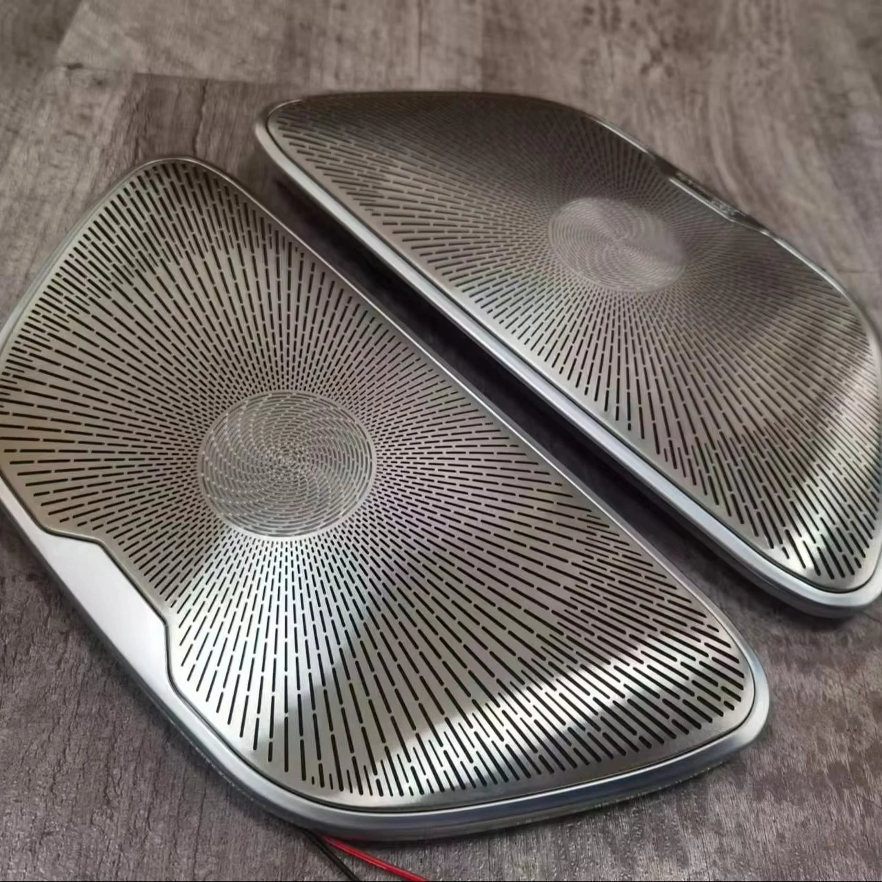 High Quality W447 Matte Plating Upgraded Rear Wall Light Horn Cover With V-Class VITO Stainless Steel Panel Interior Accessories