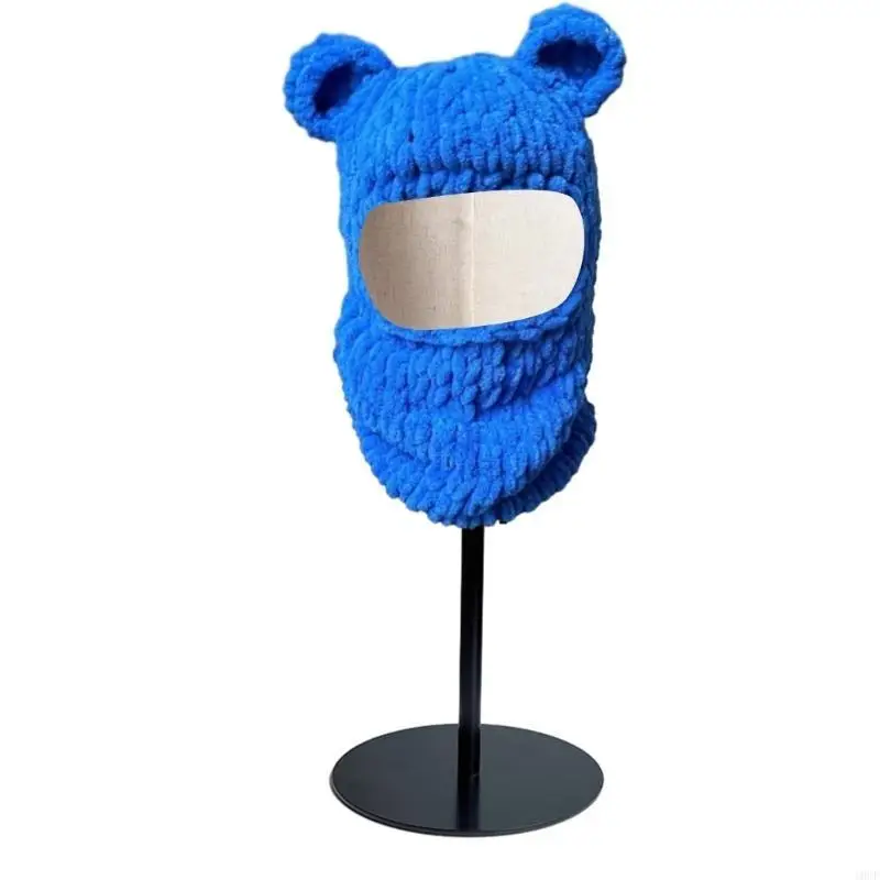 

Вязаная Балаклава в мультяшной форме для подростков, сохраняющая шею теплой, толстовка с капюшоном, ветрозащитная шапка