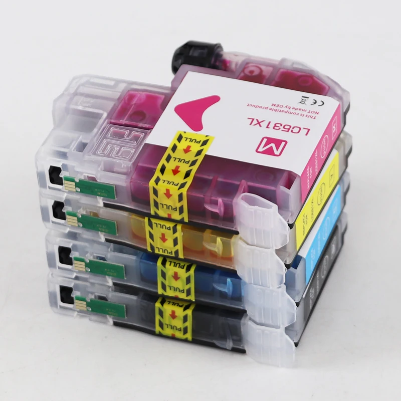 4colors/1set LC531XL LC531 LC-531 531 Ink Cartridge Compatible For Brother DCP-J1260W DCP-J1310DW DCP-J1360DW Printers BK/C/M/Y