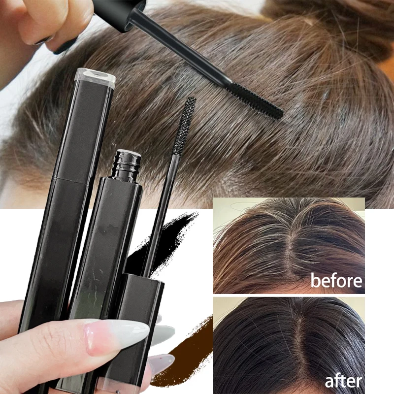 

Черная одноразовая краска для волос, теневой крем, временная краска для волос, краска для волос, ручка, мгновенное покрытие серо-белого цвета, наполнитель для макияжа