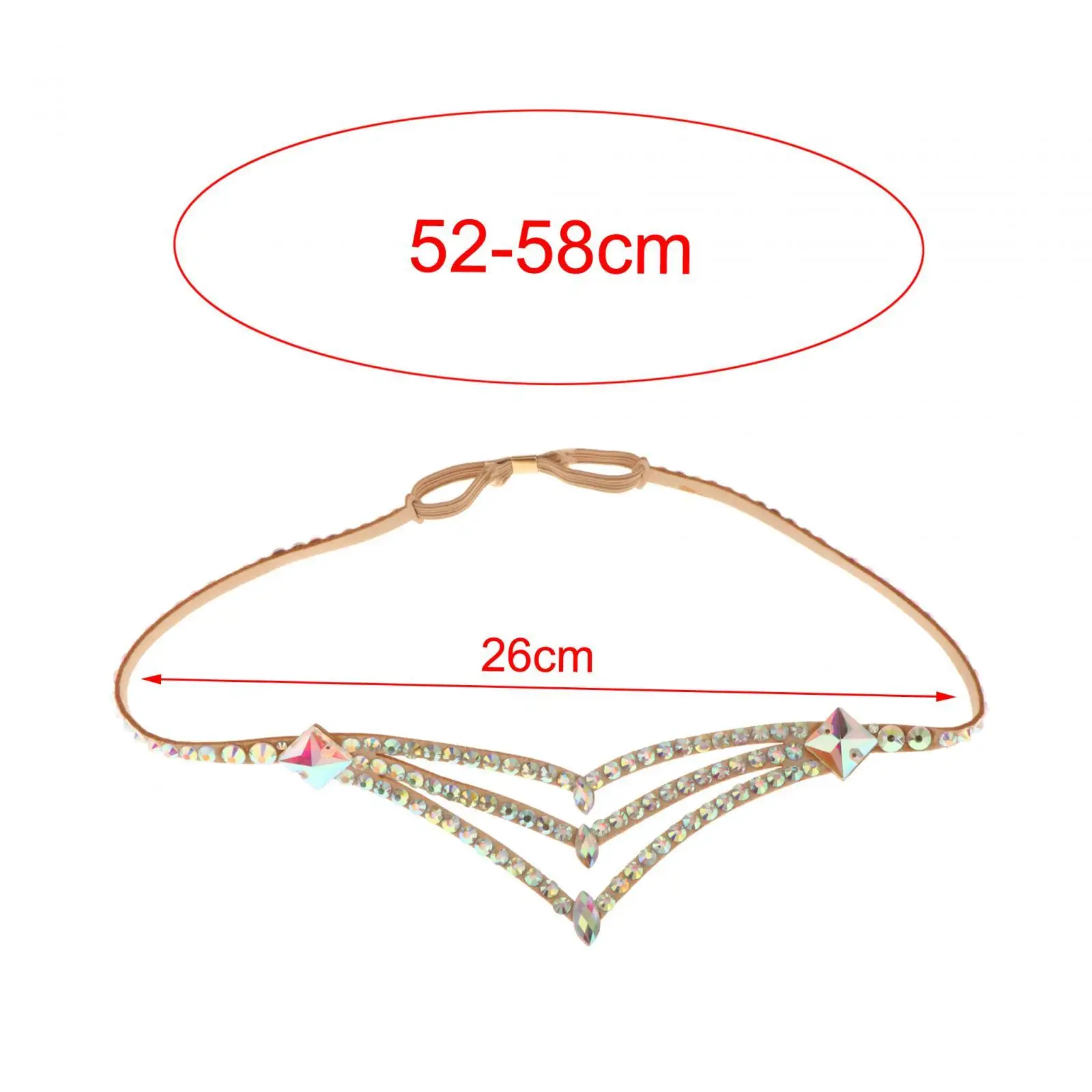 Belly Dance Headdresses Rhinestone Headpiece Bellydancing Head Wear for Performance Belly Dance Wedding Festival Adult Teen