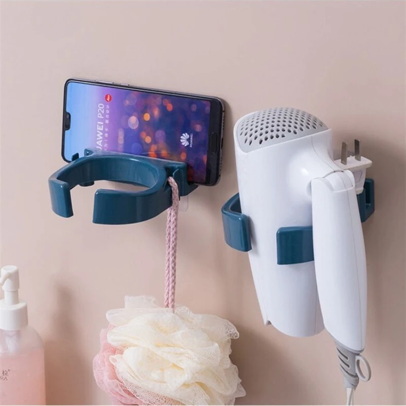 Hair Dryer Holder StorageOrganizer Rack BracketHook Wall Mounted StandCradle Holders HangingToilet Bathroom AccessoriesTool