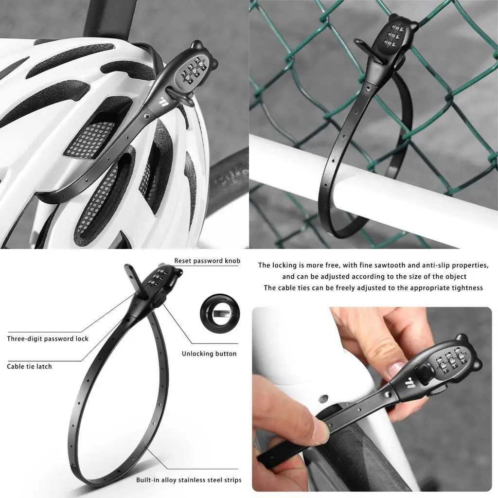 

Y1UC Multipurpose Carabiner Clip Lock Bicycles Electric Vehicle Helmets Lock