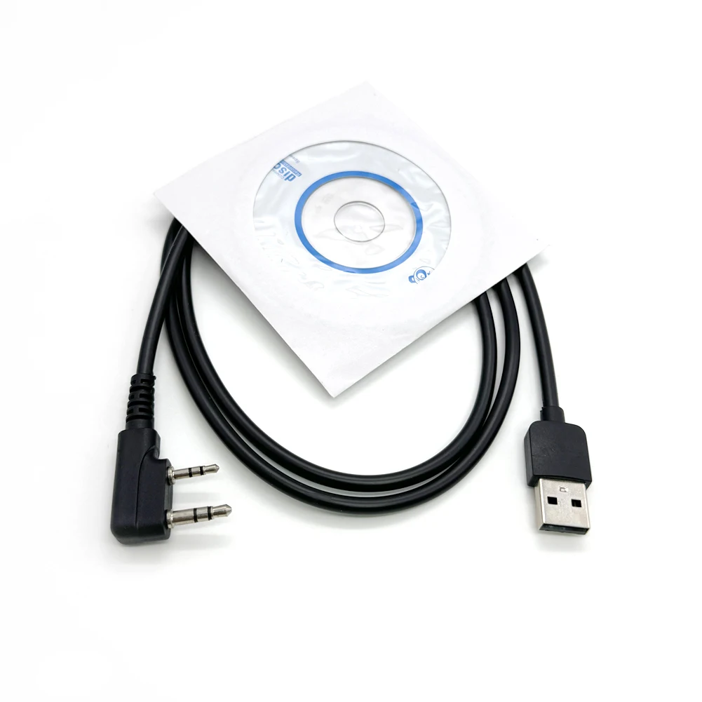 Kabel Pemrograman USB Dua Pin CD Driver Kabel Pemrograman USB Asli untuk Radio TYT DMR MD-380 MD-390 Retevis RT3