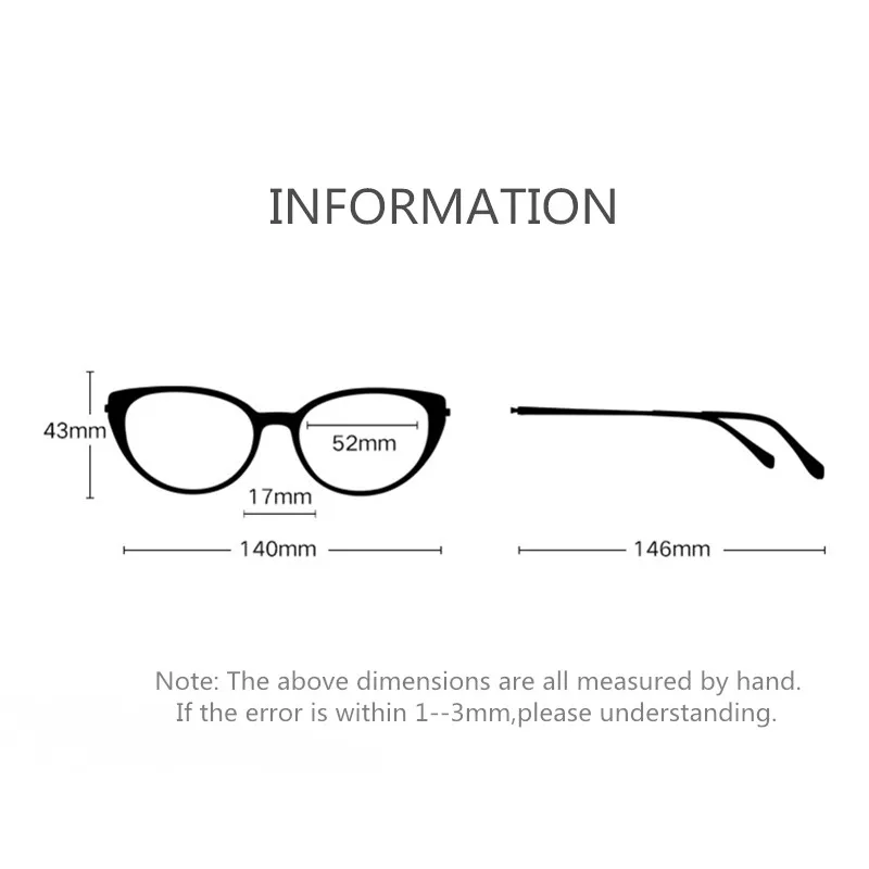 PARZIN New Women's  Cat-Eye Prescription Glasses Frame Small Myopia Eyeglasses Frame Eyewear  PZ62192