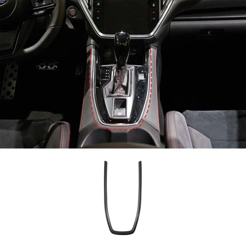 

For Subaru WRX 2021-23 ABS Carbon Fiber/Matt Black Car Center Console Gear Shift Panel Frame Cover Trim Sticker Car Accessories