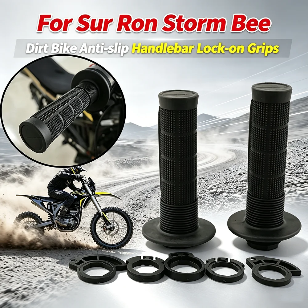 For Sur Ron Storm Bee Surron Stormbee Electric Dirt Bike Anti-slip Handlebar Grips Snap-on Cam Lock-on Grip Throttle Handle Grip