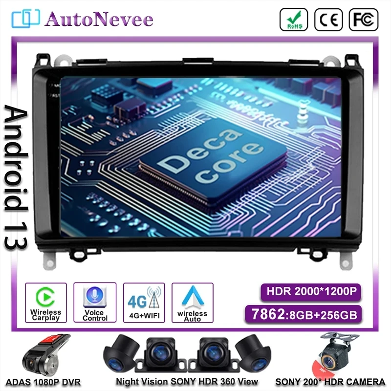 

Android For Mercedes Benz B200 Sprinter W906 W639 Classe W169 W245 Car DVD NO 2DIN Multimedia Player GPS Navigation Auto Radio