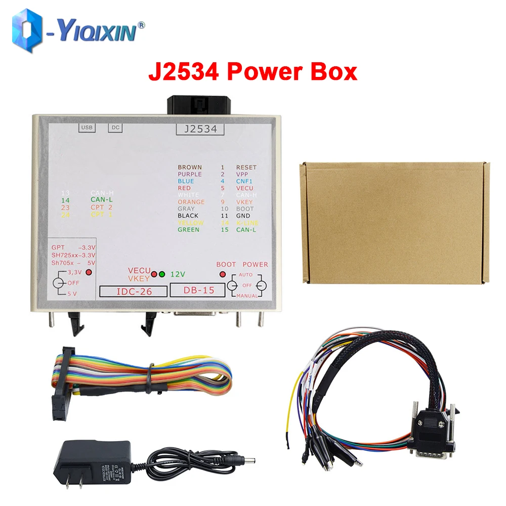 

JTAG J2534 Device PowerBox Connectors Full Adapters For Openport 2.0 Multi-Purpose ECU Tool Works 3 Modes Car OBD ECU Programmer