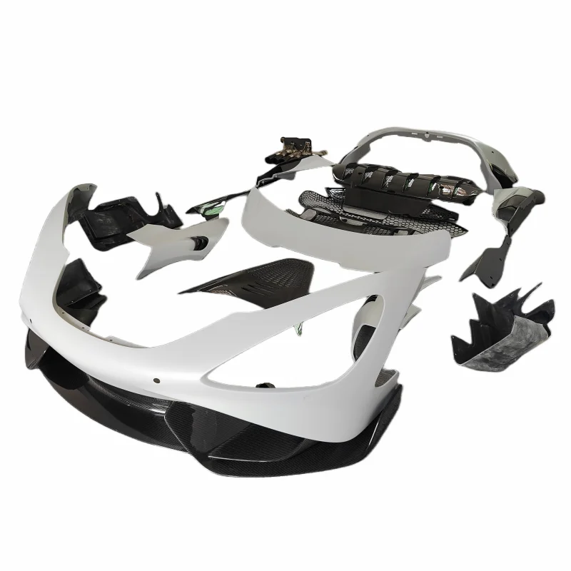 تستخدم ل ماكلارين 720S ألياف الكربون 765LT نمط المصد الأمامي الجانب تنورة المصد الخلفي قطعة من نسيج الخلفي سبويلر العادم طقم الجسم
