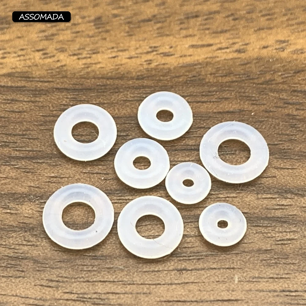 30pcs Silicone Jewelry Spacer Beads Isolation Ring For Bracelet Necklace Round Cord And Flat Cord DIY Jewelry Making Accessories