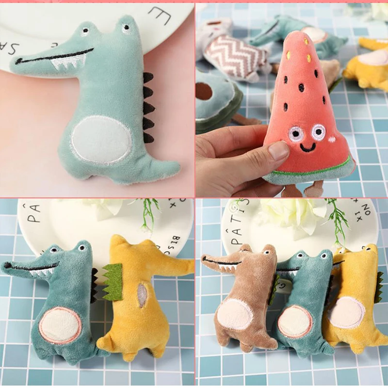 Funny Pet Toys Cartoon Cute Bite Resistant Plush Toy Pet Chew Toy For Cats Dogs Pet Interactive Supplies Partner