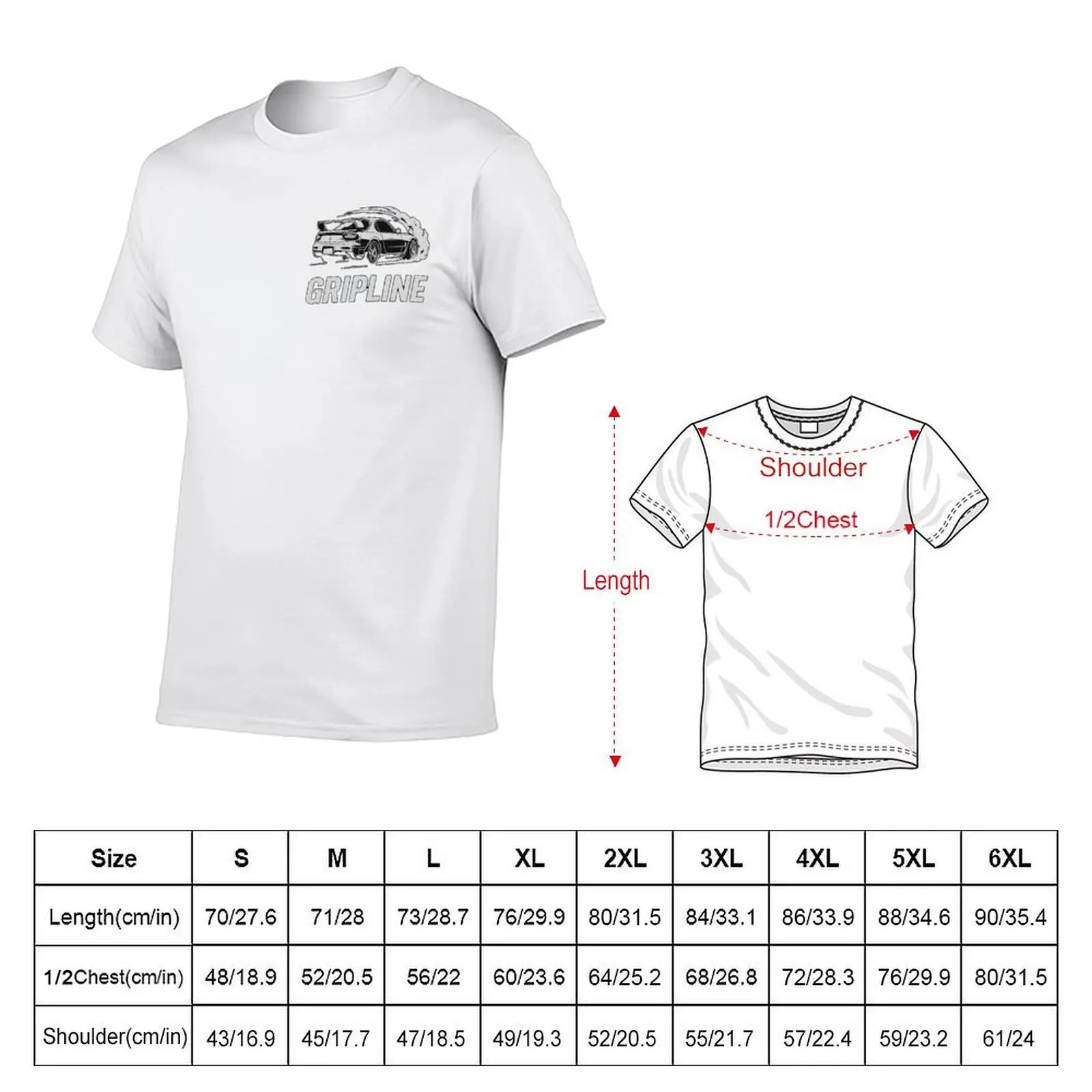 Gripline RX7 Print T-Shirt anime t shirts for man t shirt man cotton T-Shirt