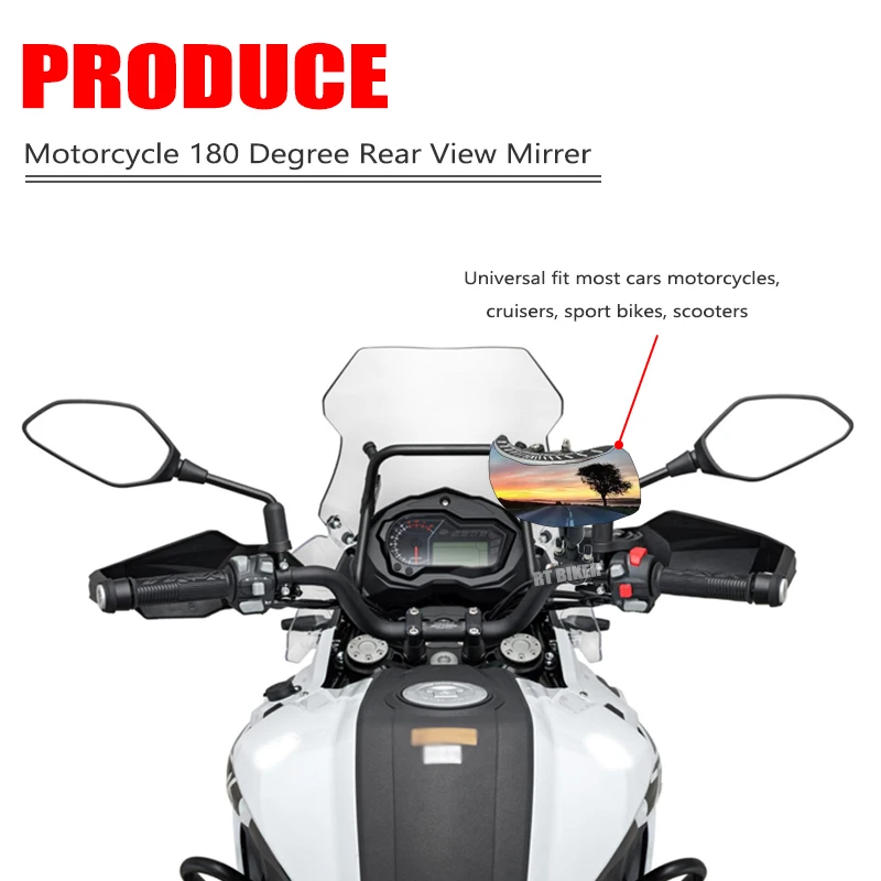 Handlebar 180+ Degree Blind Spot Wide angle Rear View Mirror For BMW R1200GS R1250GS LC ADV F750GS F850GS Adventure Motorcycle