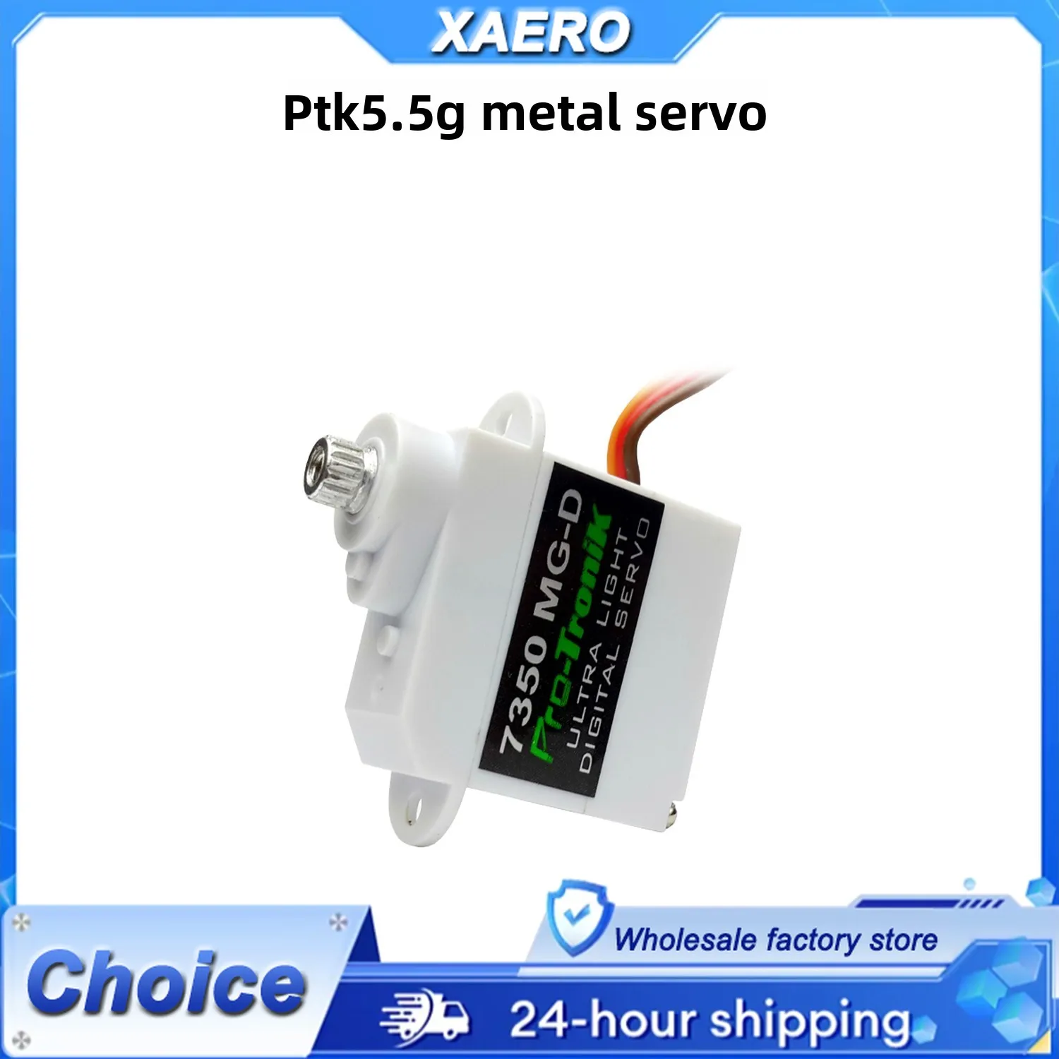 

PTK 5.5g Digital Metal Gear Servo 7350 - Ultra Lightweight & Precise for F3P Indoor Aircraft and Micro RC Planes
