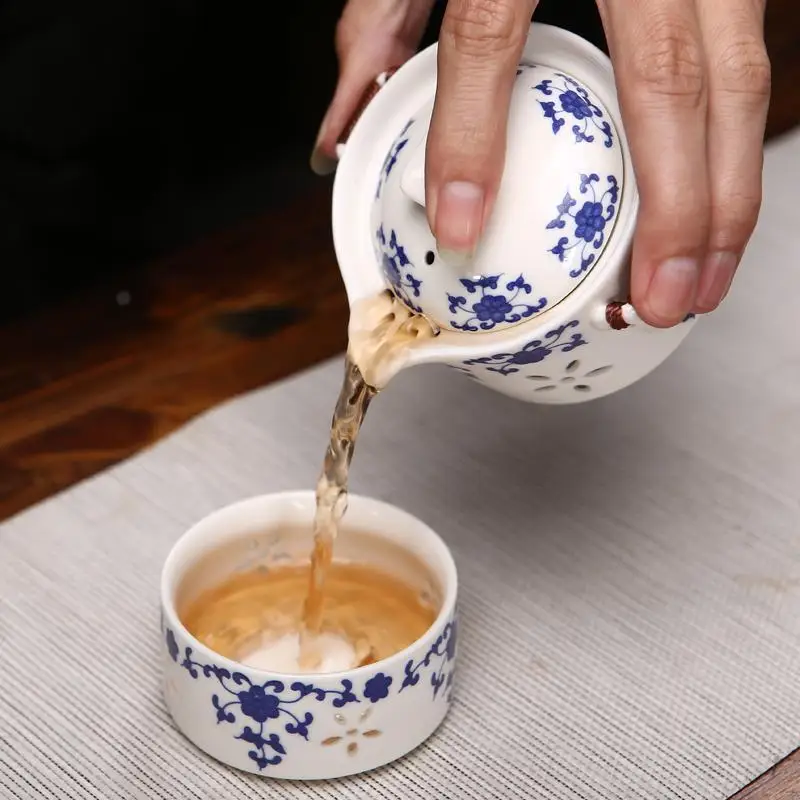 Upscale Tea Sets Ceramic Kung Fu Teaset Teacup Porcelain Service Gaiwan Tea Cups Mug of Tea Ceremony Teapot