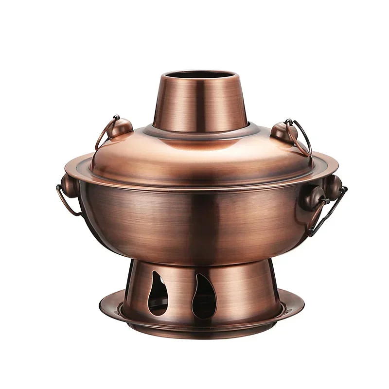 Chinese Charcoal Hot Pot Outdoor Mutton Boiled Carbon Chafing Dish for Household Commercial Cooking Pots Traditional Design