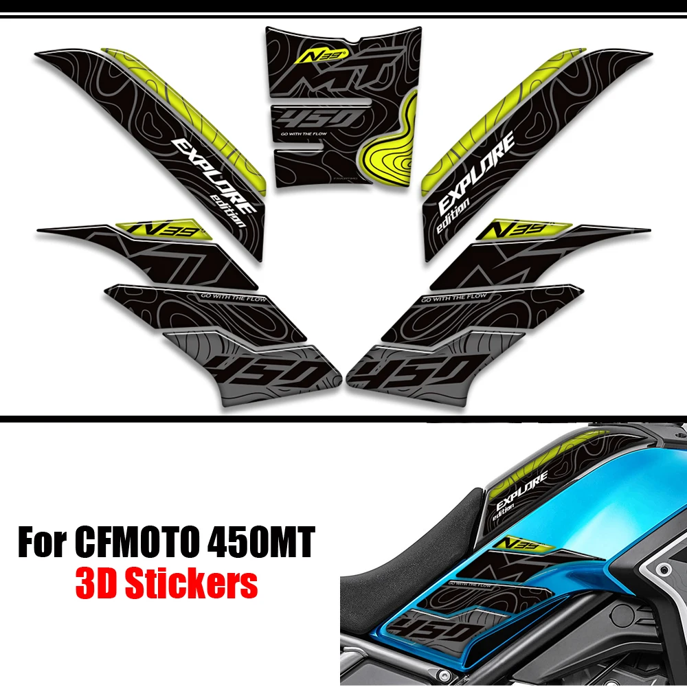 

For CFMOTO 450MT 450 MT Adventure Bike CF MOTO Protector Tank Pad Grips Kit Knee Fairing Fender Stickers Decals Wind Deflector