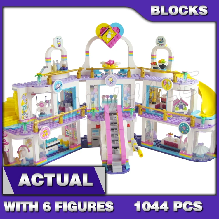 

1044pcs Friends Heartlake 3-story City Shopping Mall Food Court Moving Escalator 60013 Building Blocks toy Compatible With Model