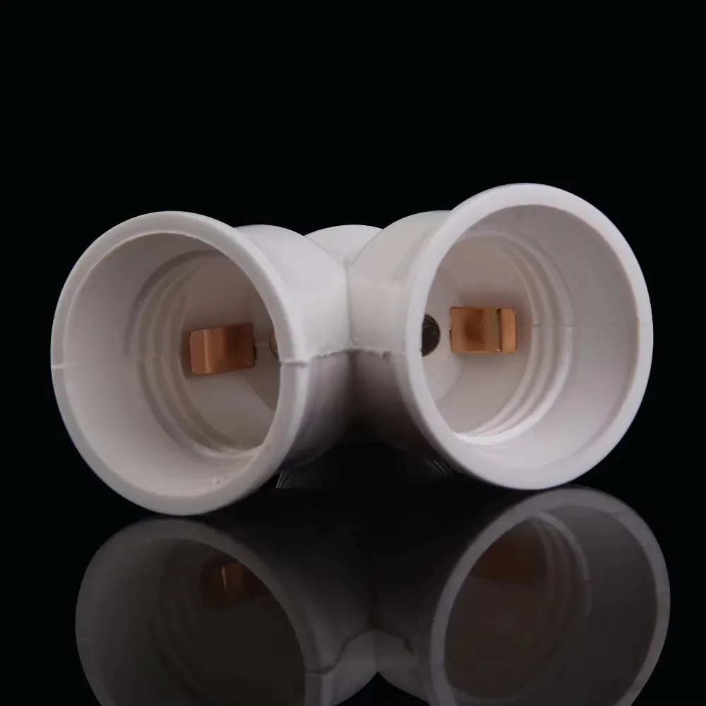 10 Pcs E27 To 2E27 Base Light Lamp Bulb Socket Adapter Converter Lamp Holder for Home Socket Bulb Holder Light