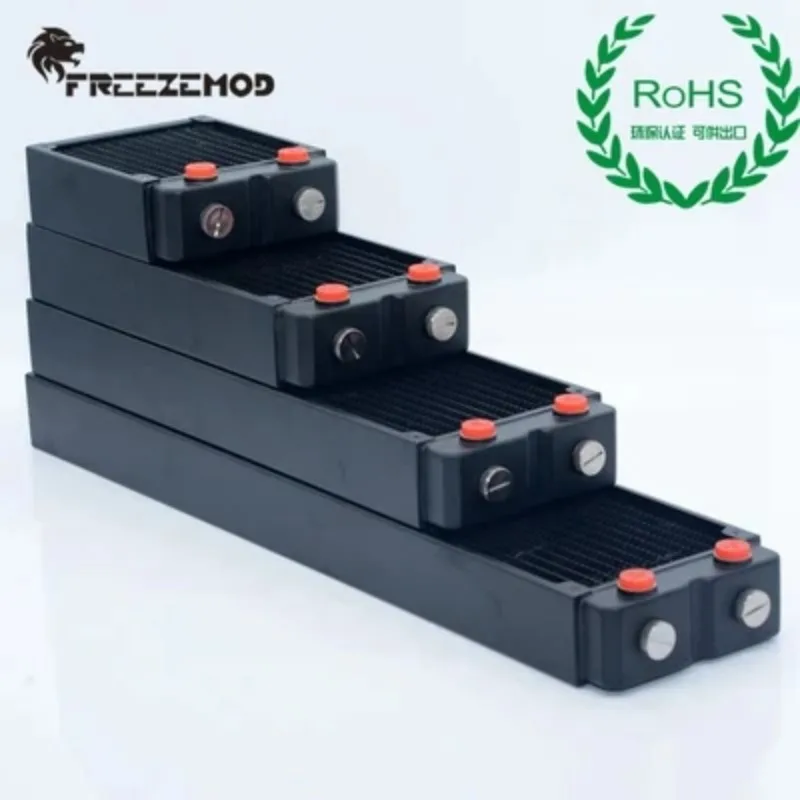 FREEZEMOD TSRP-HP45-480 وحدة المعالجة المركزية بالوعة الحرارة الكمبيوتر الكمبيوتر مبرد المياه النحاس المبرد 3 طبقات 45 مللي متر زعانف نحاسية سميكة خمسة ثقوب G1/4