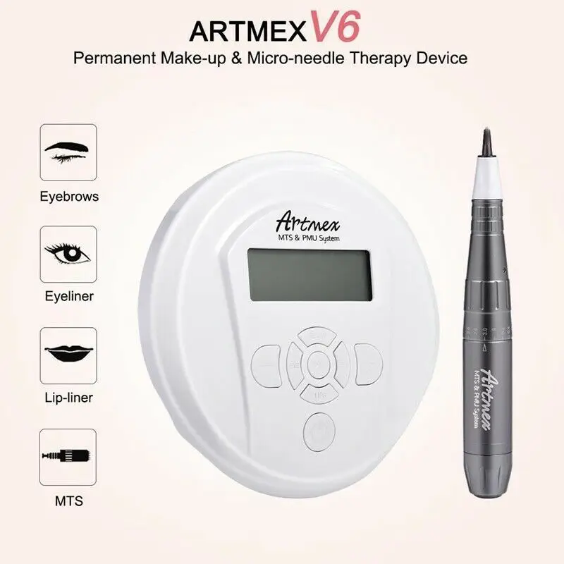 Tragbare Permanent Make-up Tattoo Maschine Artmex V6 Augenbrauen Lippen Linie Rotary Pen MTS PMU System Haut Schönheitssalon und Heimgebrauch