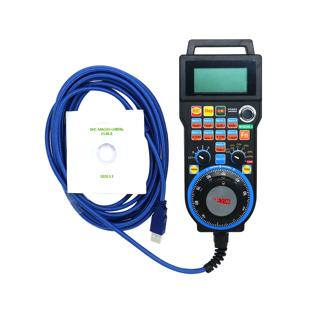 HLTNC  PROMOTION XHC  Handwheel Wired Wireless Mach3 MPG Pendant Handwheel for Milling Machine 4 6 Axis MPG WHB04B-4  -6 for Cnc view 4