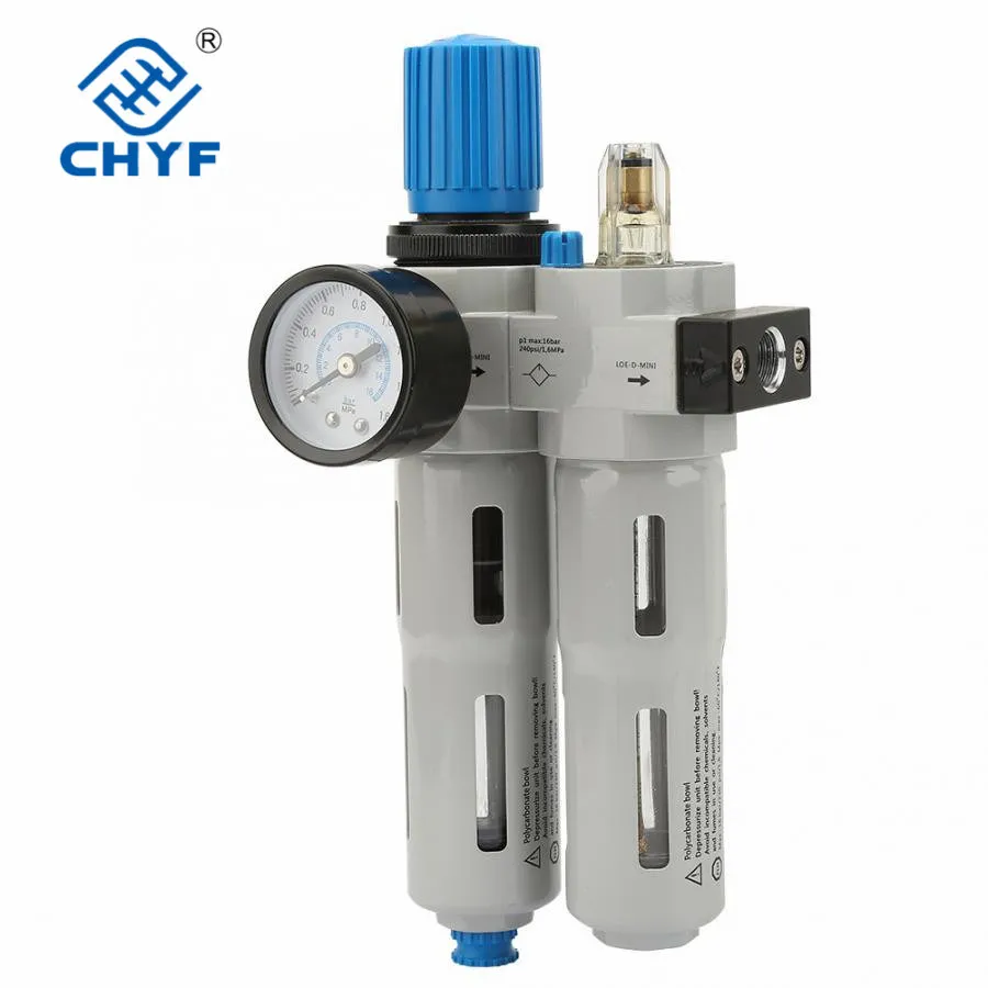 Duplex FRC-01 02 03 04-D-MINI/MIDI Oil-Water Separator + Filter + Pressure Regulator FRC