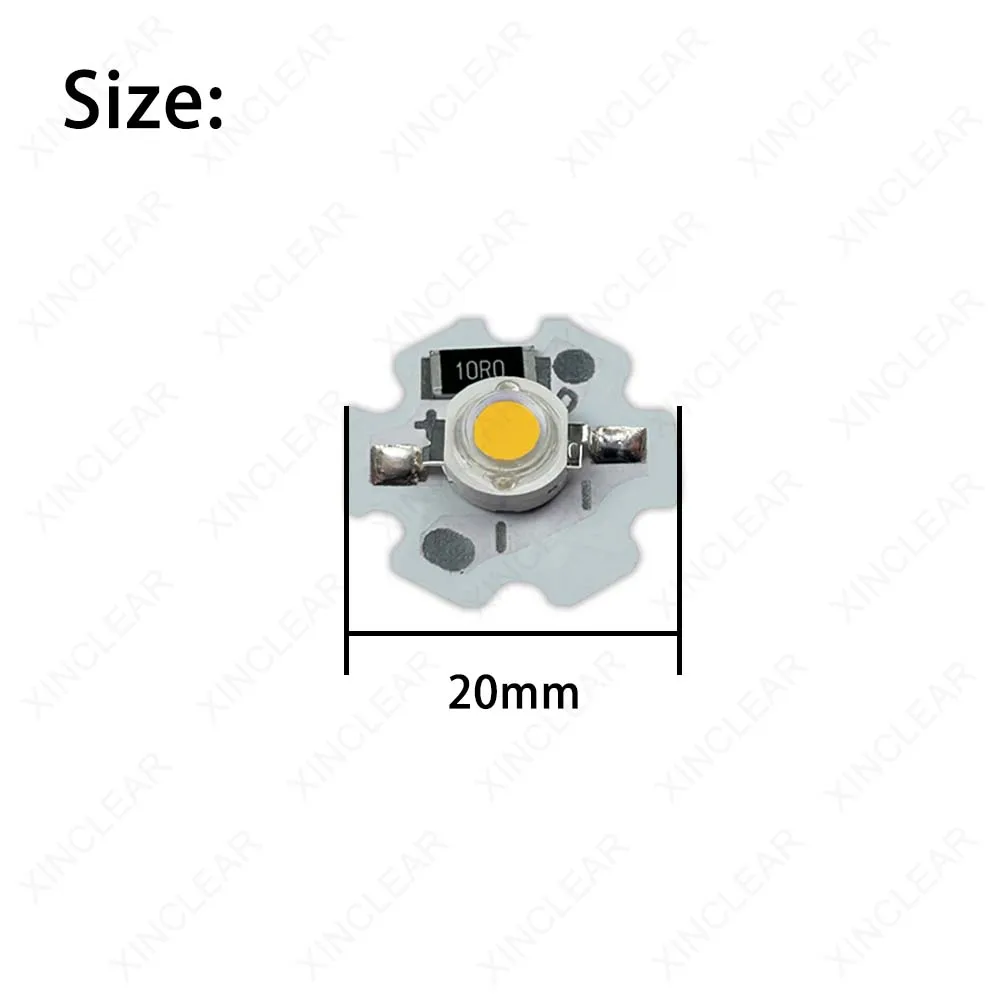 10pcs DC5V 12V LED Light Beads 1W 3W Warm White Red Green Blue Yellow Full Spectrum Plant Growth LED Chips With 20mm Star PCB
