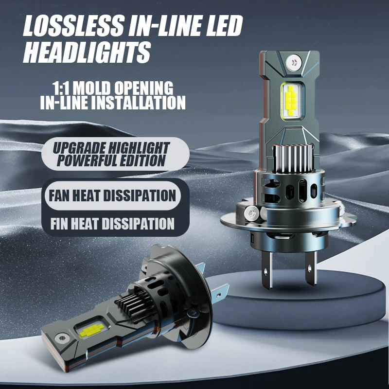 

1Pair Car Headlight H1 H3 H4 H7 LED Bulb H8 H11 9005 HB3 9012 Led Lights 65W Canbus No Error 6000k White 12V Plug and Play