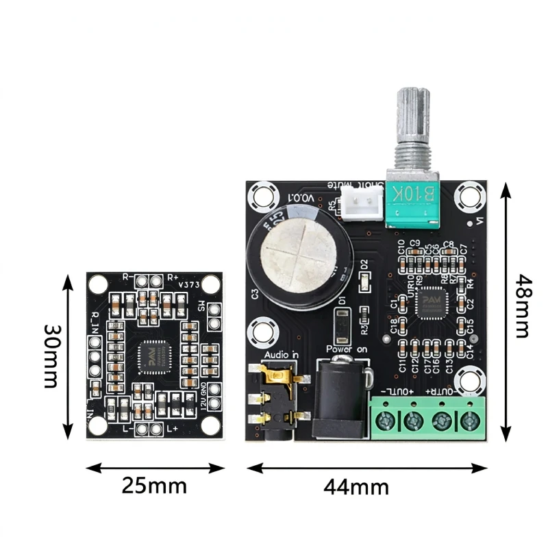 Original New 1pcs PAM8610 Digital Audio Amplifier Board Module 15W Dual Channel Stereo Class D Audio Amplifier for Arduino
