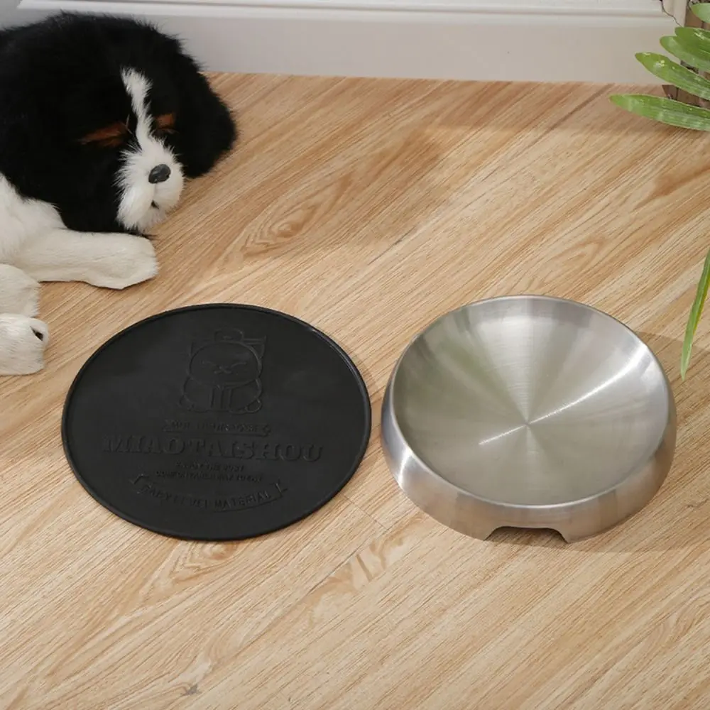 اكسسوارات الحيوانات الأليفة مع بطانة حماية من السيليكون الفولاذ المقاوم للصدأ وعاء الحيوانات الأليفة عدم الانزلاق المغذية السلطانية الكلب السلطانية دائم 16 سنتيمتر وعاء قطة الكلب/القط