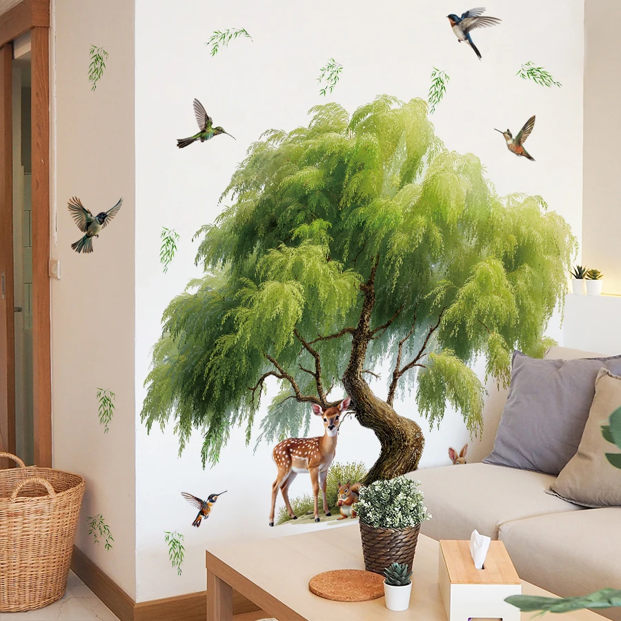 Cartoon Willow Tree Wall Stick - Baby Nursery Decals recension och pris