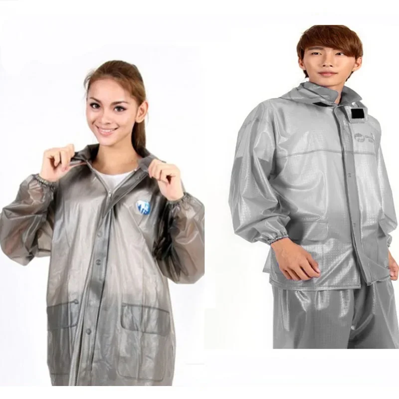 Men lady windproof waterproof rain clothing transparent fishing clothes