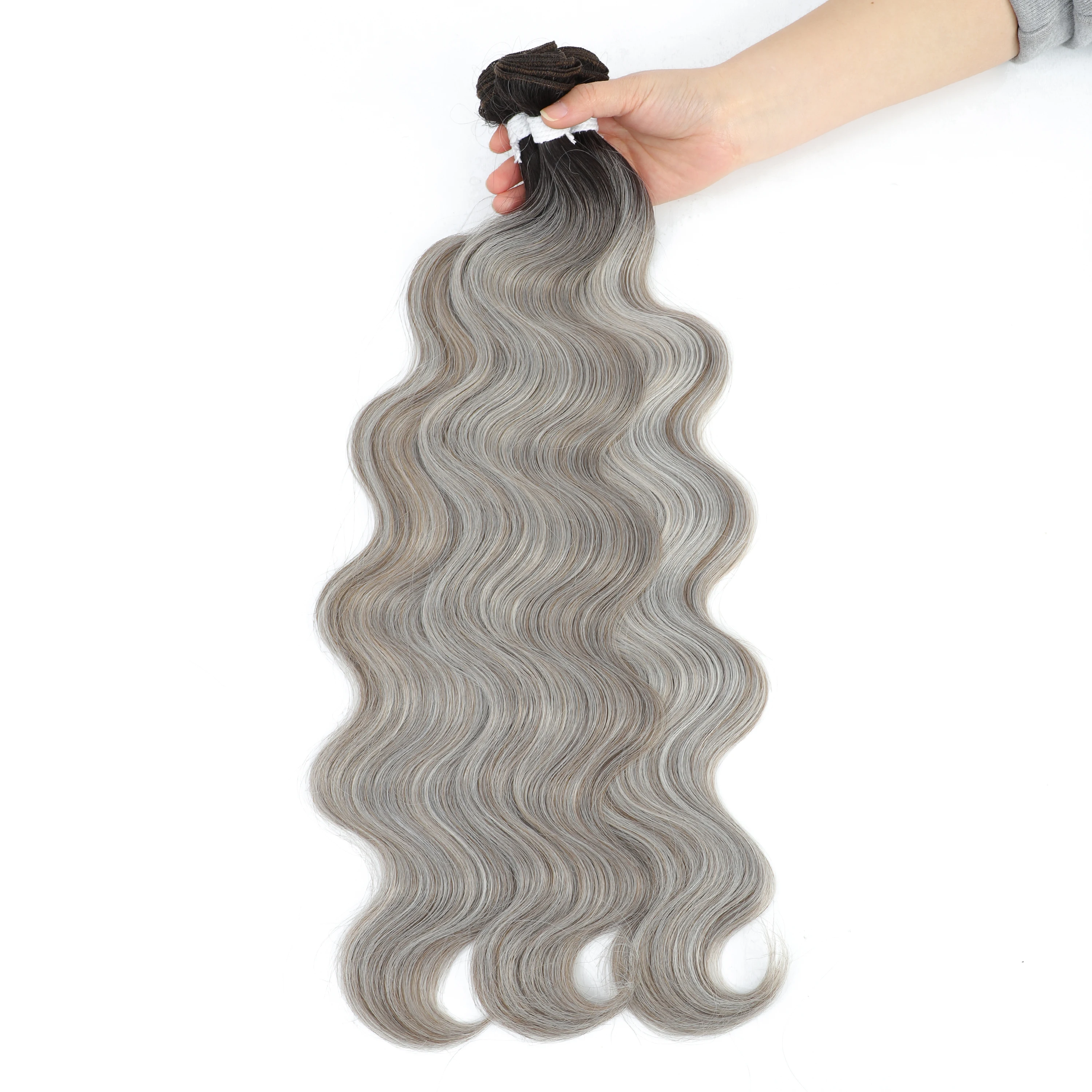 Gladile-Extensions Capillaires Synthétiques Ondulées, Tissage de Cheveux Doux, Brun Ombré, Blond 613, 100g, 26 Pouces