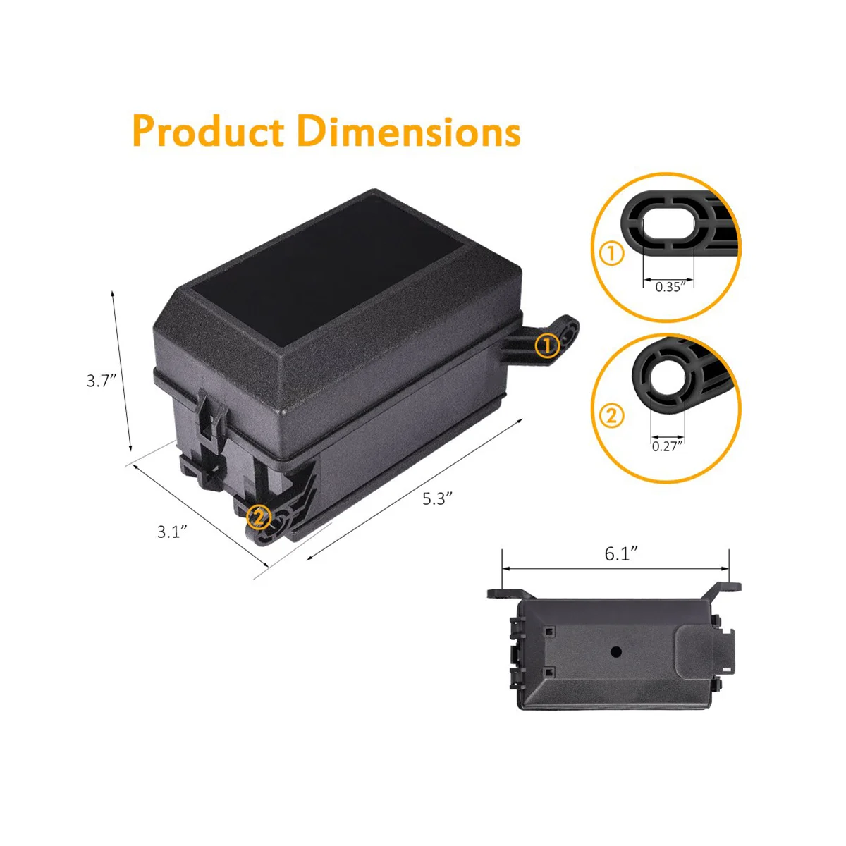 

Car 6-Way Fuse Box Relay Junction Box Fuse Bracket Block Car Supplies