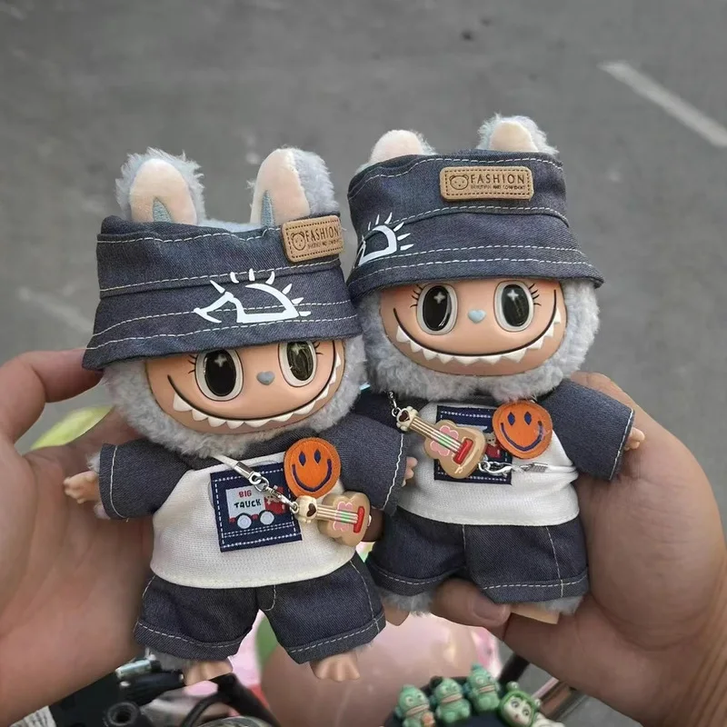 

Spot 17 Cm Labubu Baby Clothes Handmade Labubu Hedgehog Doll Cowboy Replacement Labubu Cotton Doll Clothes Cute And Exquisite