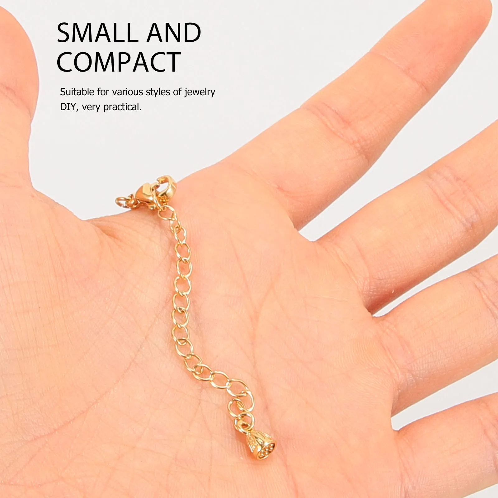 

8Pcs Necklace Extender Chain Set Classic Color Durable Jewelry Extension for Necklace Bracelet Anklet DIY Supplies