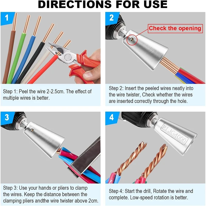 -A25M Wire Stripper For Drill,Wire Stripping And Twisting Tool,Quickly Drill Wire Stripping Twister Electrician Tool