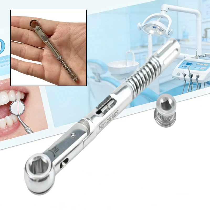 Dental Implant Torque Ratchet Wrench Tool Top German Quality 10.5 Mm 10-50 Ncm Top Quality with Drivers Stainless Steel Tool