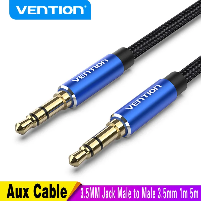 Vention kabel Aux 3.5MM Jack z męskiego na męskie 3.5mm kabel Audio Jack do słuchawek JBL kabel głośnikowy Xiaomi Oneplus przewód samochodowy Aux 5m