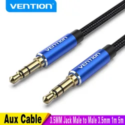 Vention kabel Aux 3.5MM Jack z męskiego na męskie 3.5mm kabel Audio Jack do słuchawek JBL kabel głośnikowy Xiaomi Oneplus przewód samochodowy Aux 5m